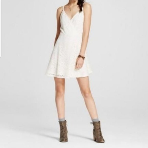 Mossimo Supply Co. Dresses & Skirts - Mossimo Supply, Co. ~ Ivory Fully Lined Lace Mini ~ Adjustable Straps ~ Medium